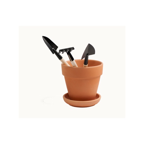 Clay Pot With Shovel